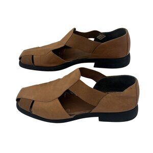 Aerosoles Womens Brown Leather Sandals Made In Ukraine Size 9.5